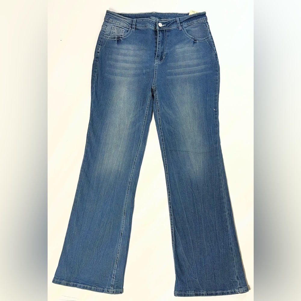 Vintage unknown brand Bootcut Jeans Women’s Size XXL Flared Stretchy Denim B-24